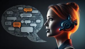 intérprete de conferencias - mujer inteligencia artificial